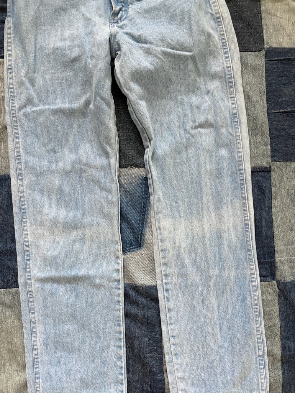 Wrangler 90s vintage jeans made in USA light wash faded denim 26x29 - Picture 6 of 11